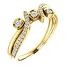 14k Yellow Gold 1/5 ctw. Diamond Ring, Size 6.5