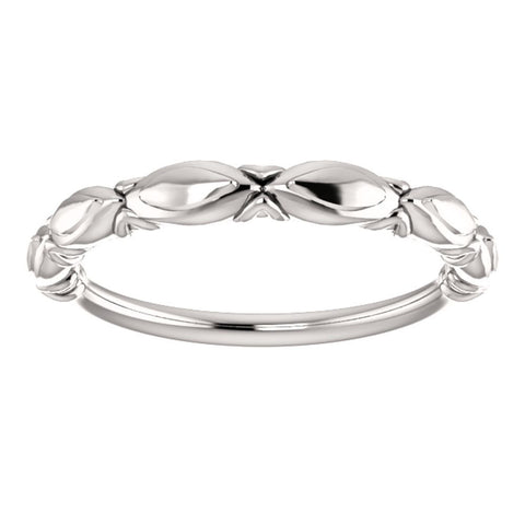 14k White Gold Band , Size 7