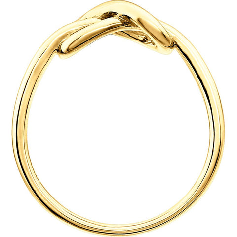 14k Yellow Gold Infinity-Inspired Knot Ring , Size 7