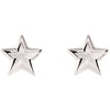14k White Gold Star Earrings