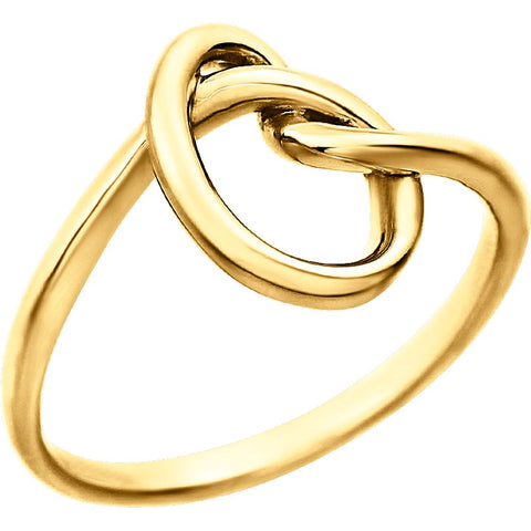 14k Yellow Gold Knot Design Ring, Size 7
