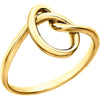 14k Yellow Gold Knot Design Ring, Size 7