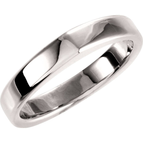 14k White Gold Band for Square Shank Solitaire Mounting, Size 7