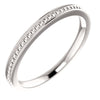 14k White Gold Stackable Bead Ring, Size 6