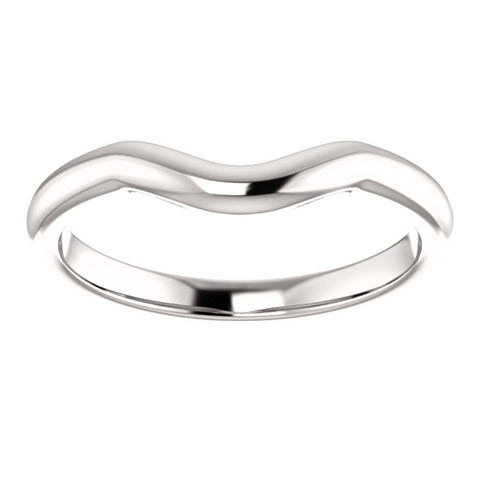 14k White Gold Band, Size 7