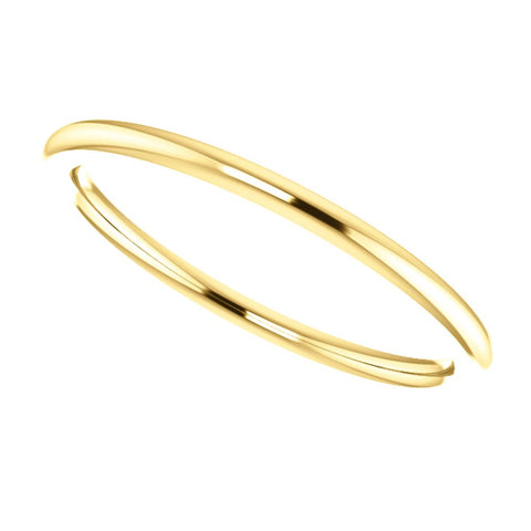 14k Yellow Gold 1.5mm Comfort Fit Band, Size 8
