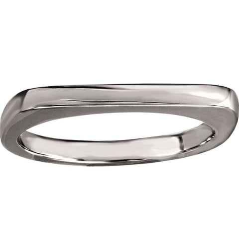 14k White Gold Stackable Ring, Size 7