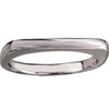 Metal Fashion Stackable Ring in 14K White Gold (Size 6)