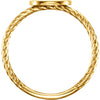 14k Yellow Gold Antique Engravable Rope Ring , Size 7
