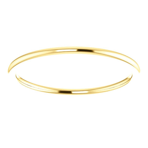 14k Yellow Gold 1mm Comfort Fit Band, Size 6