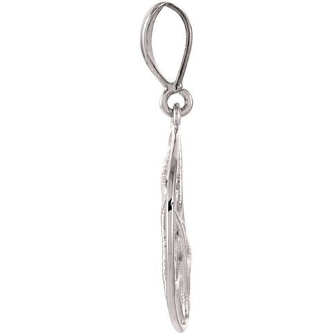 14k White Gold Web Pendant