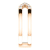 14k Rose Gold 1/8 CTW Diamond Geometric Ring, Size 7