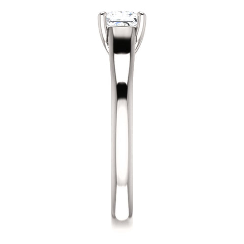Platinum 1/2 CTW Diamond Princess Woven Engagement Ring, Size 7