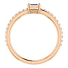 14k Rose Gold 3/8 CTW Diamond Ring, Size 7