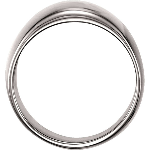 14k White Gold Dome Ring, Size 7