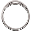 14k White Gold Dome Ring, Size 7