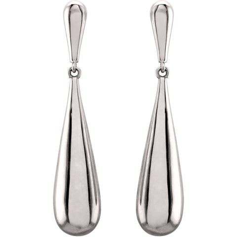 14k White Gold Pierced Style Earrings