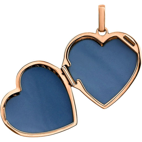 14k Rose Gold Heart Rope Design Locket