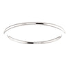 14k White Gold 1mm Comfort Fit Band, Size 7