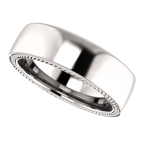 14k White Gold 6mm Band Size 7