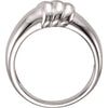 14k White Gold 7.4mm Dome Design Ring, Size 7