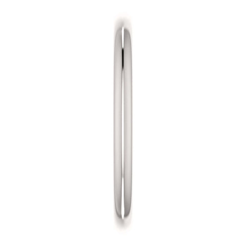 14k White Gold Knife Edge Band, Size 7
