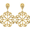 14k Yellow Gold Decorative Earrings