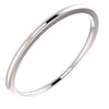 14k White Gold 1mm Comfort-Fit Band, Size 5.5