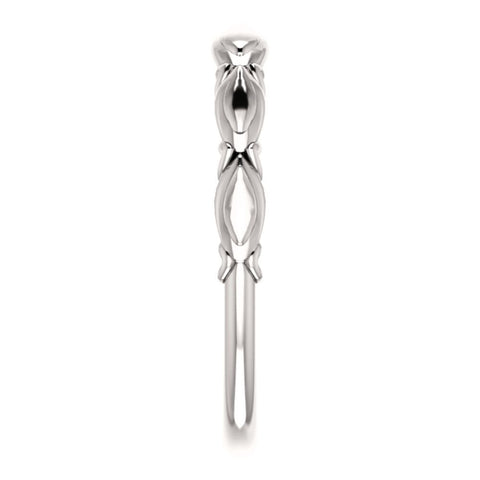 14k White Gold Band , Size 7