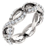 3/4 CTW Diamond Eternity Band in 14k White Gold (Size 7 )