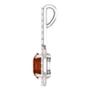 14k White Gold 6.5mm Mozambique Garnet & 1/4 CTW Diamond Pendant