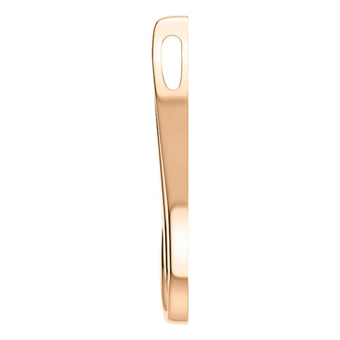 14k Rose Gold Freeform Pendant