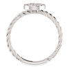 14k White Gold Rope Cluster Ring Mounting, Size 7