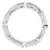 14k White Gold 3/4 CTW Diamond Infinity-Inspired Eternity Band Size 7