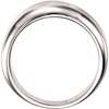 14k White Gold Concave Ring, Size 7