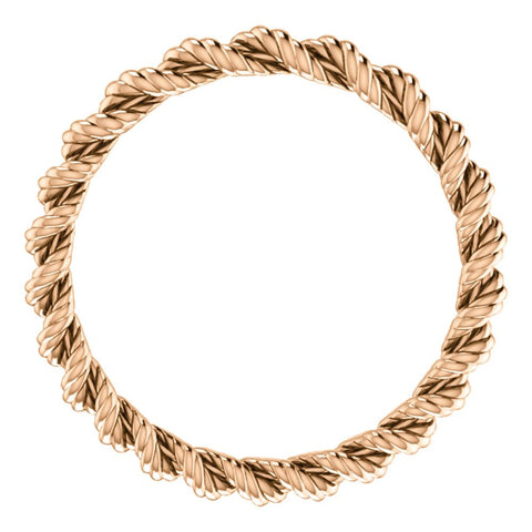 14k Rose Gold Band Size 7