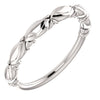 14k White Gold Band, Size 7
