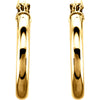 14k Yellow Gold 15mm Tube Hoop Earrings