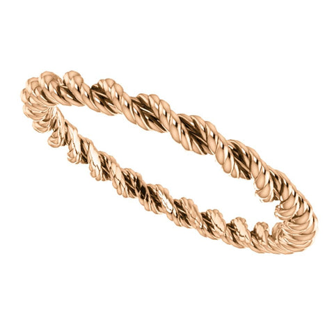 14k Rose Gold Band Size 7