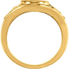 14k Yellow Gold Oval Signet Ring , Size 6