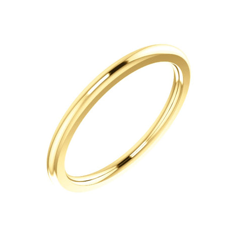 14k Yellow Gold 1.5mm Comfort Fit Band, Size 5