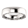 14k White Gold 6mm Sculptural-Inspired Relief Pattern Band Size 11