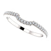 14k White Gold 1/8 CTW Diamond Contour Band, Size 7