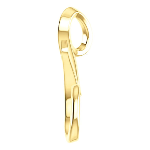 14k Yellow Gold Freeform Chain Slide