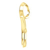 14k Yellow Gold Freeform Chain Slide