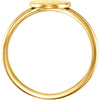 14k Yellow Gold Round Engravable Ring , Size 7