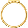 14k Yellow Gold Round Engravable Ring , Size 7