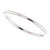 14k White Gold 1mm Comfort Fit Band, Size 5.5