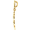 14k Yellow Gold Fleur-De-Lis Decorative Dangle Pendant