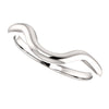 14k White Gold Band Mounting for 6mm Round Ring, Size 7
